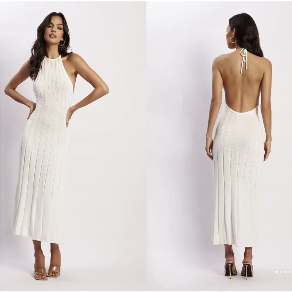 Meshki Adrienne Halter Neck Midi Dress